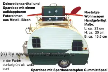 Nostalgie Wohnwagen dunkelgrün C